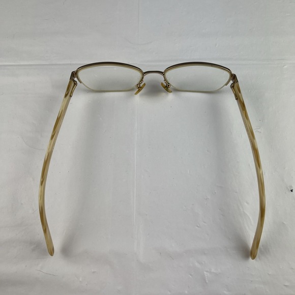 ANNE KLEIN AK9081 485 Eyeglasses Frame Only Half Rim 50-17-135 Gold/Ivory White - Picture 6 of 16